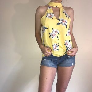 Yellow Floral Tank
